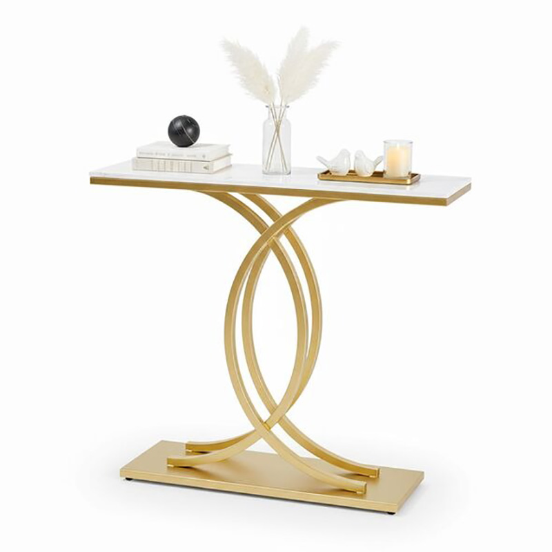 Bàn console chân sắt điểm nhấn của phòng khách, sảnh chờ CT086