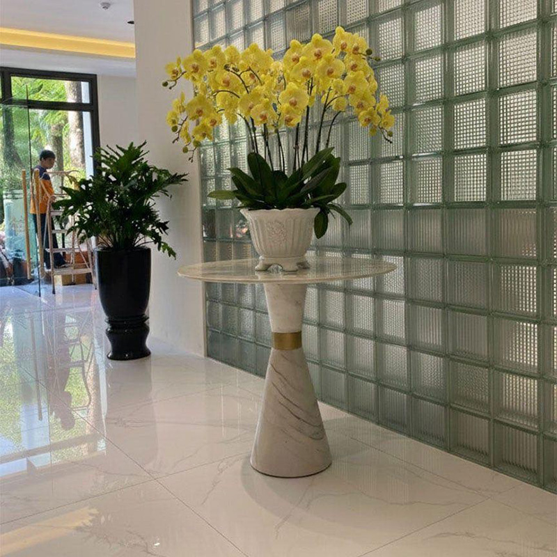 Bàn sảnh (Lobby) đá tự nhiên Đẹp cho không Gian sảnh căn hộ chung cư, khách sạn CT085