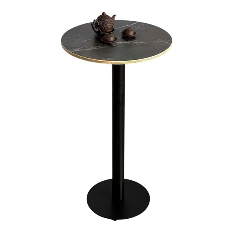 Bàn Bar cao đường kính tròn 60cm gỗ Plywood chân sắt GB707