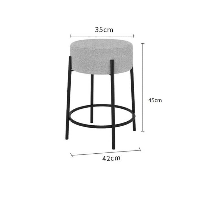 Ghế bar, ghế quầy đảo bếp chân sắt thanh cao đệm dày GB631