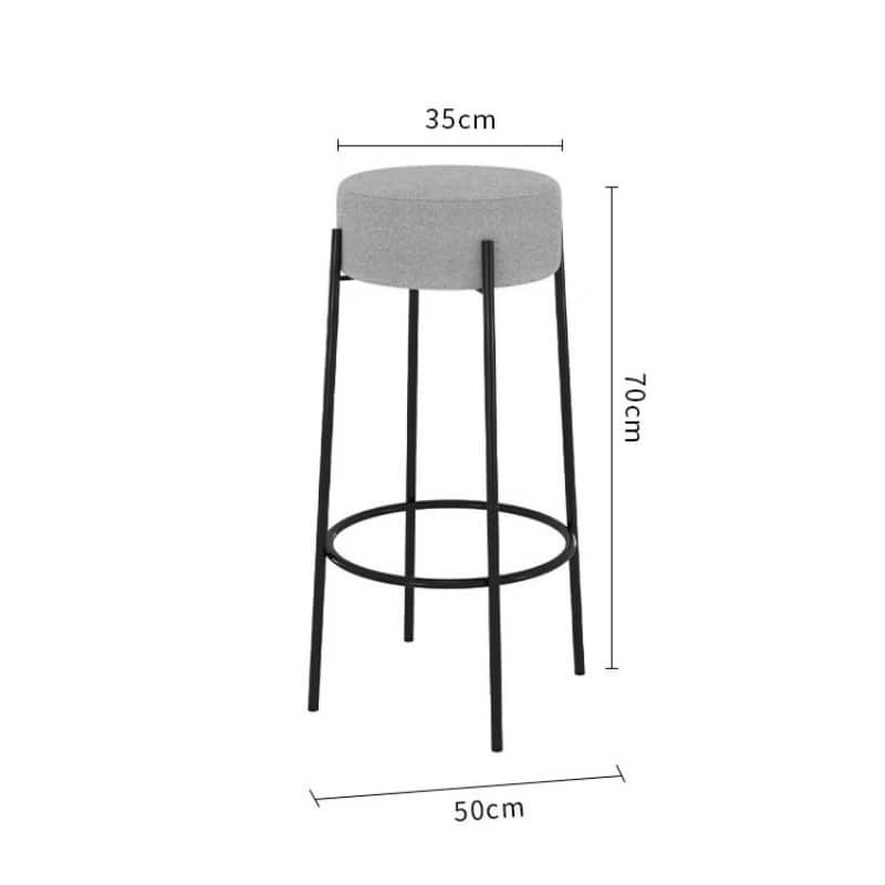 Ghế bar, ghế quầy đảo bếp chân sắt thanh cao đệm dày GB631