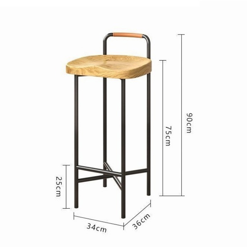 Ghế bar quán cafe nhà hàng gỗ nguyên khối sáng tạo GB264