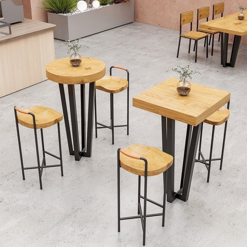 Ghế bar quán cafe nhà hàng gỗ nguyên khối sáng tạo GB264