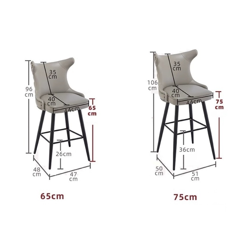  Ghế Bar Stool cao tựa lưng đính cườm sang trọng GB235