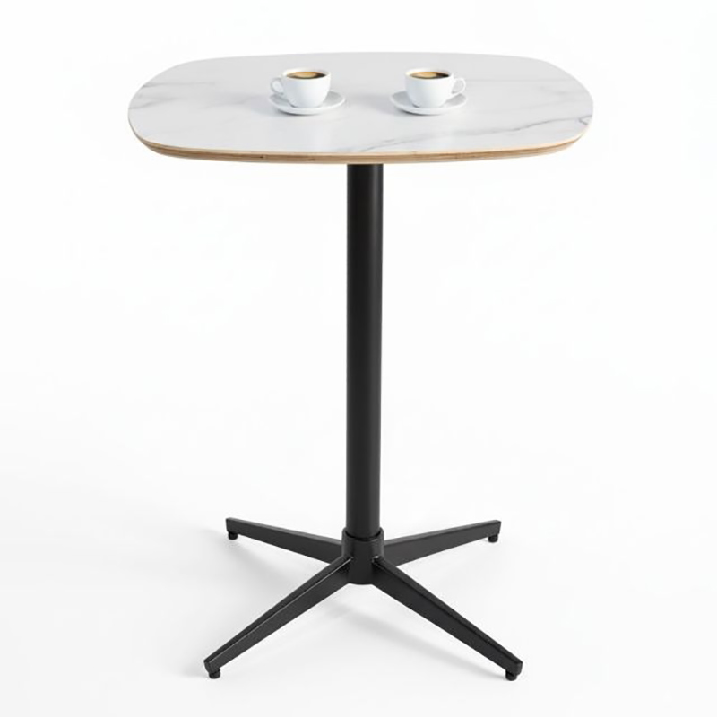 Bàn cafe D60 mặt gỗ plywood vân giả đá GC979