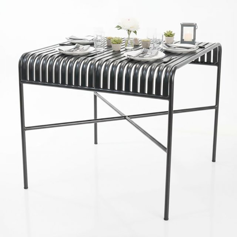 Bàn vuông cafe sân vườn ngoài trời 80x80cm sắt sơn tĩnh điện GC980