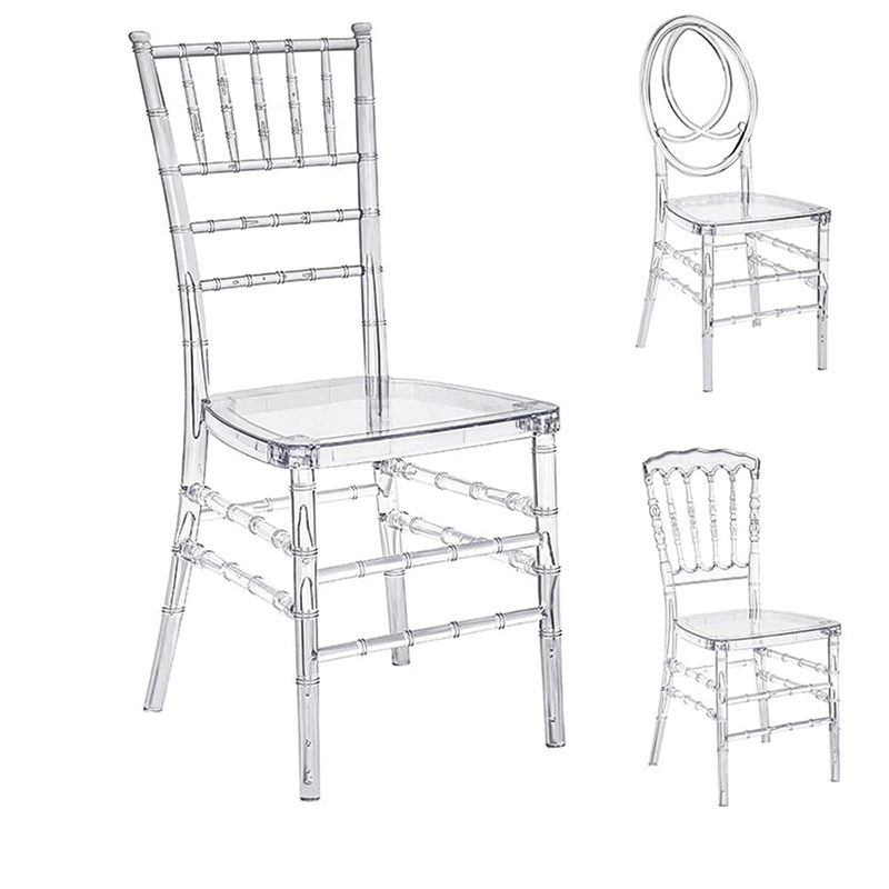Ghế sự kiện tiệc cưới CHIAVARRIS trong suốt thiết kế lắp ghép thông minh GC837