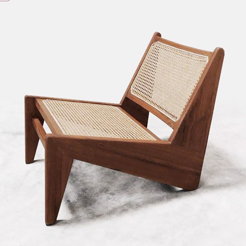 Ghế Kangaroo Lounge Chair khung gỗ lưng mây GC866