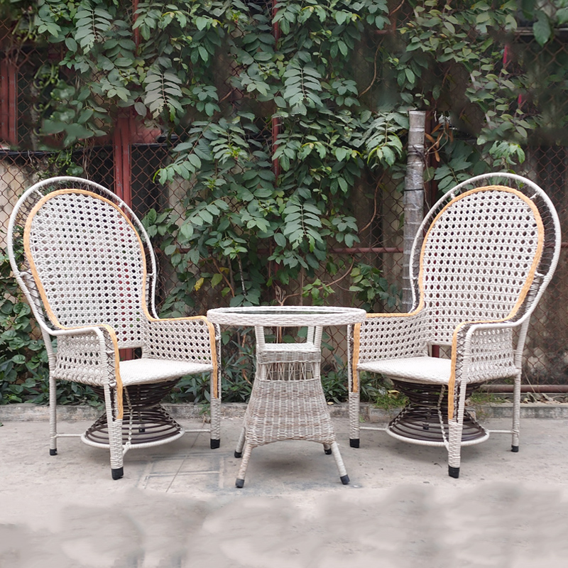 Bàn ghế ngai sảnh chờ nhà hàng khách sạn mây nhựa cao cấp BM537