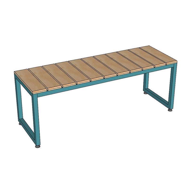 Ghế băng dài 1m2 khung sắt mặt ghế gỗ cao su BS325