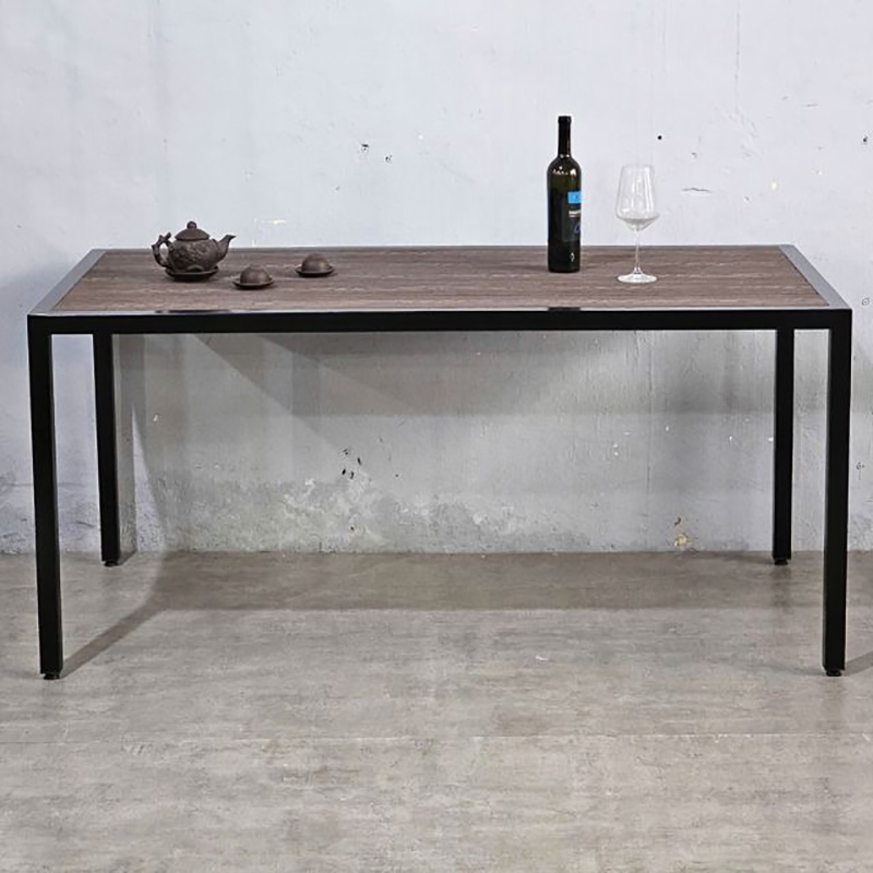 Bàn chữ nhật ngoài trời cho quán cafe, quán ăn nhà hàng KT 160x80cm gỗ nhựa vân 3D BS327