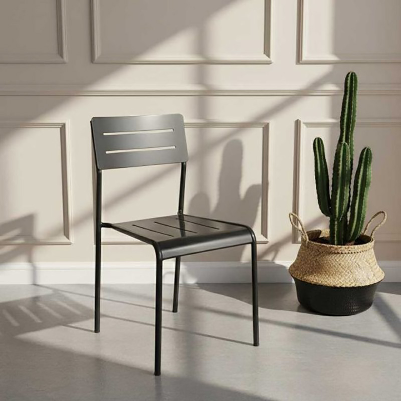 Ghế cafe sắt decor 5 sọc sơn tĩnh điện BS125