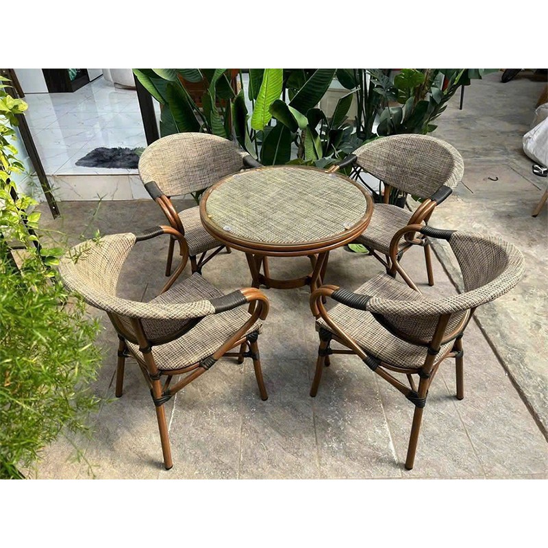 Ghế sân vườn có tay khung nhôm đúc, vải dệt lưới Textilen chống nóng BS379