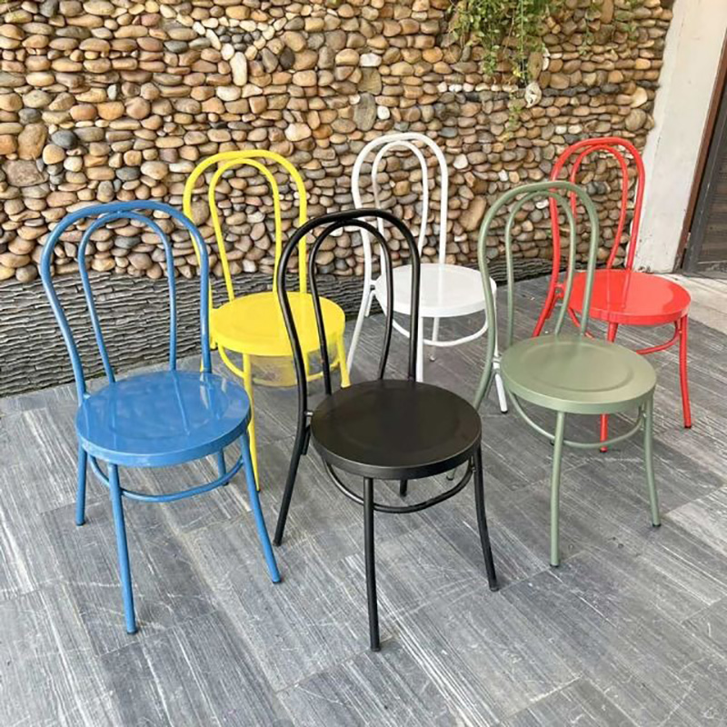 Ghế Thonet sắt sơn tĩnh điện nhiều màu tùy chọn BS127