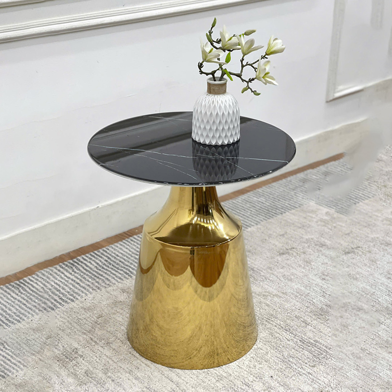 Bàn góc tab sofa mạ vàng thiết kế độc đáo sang trọng BC934