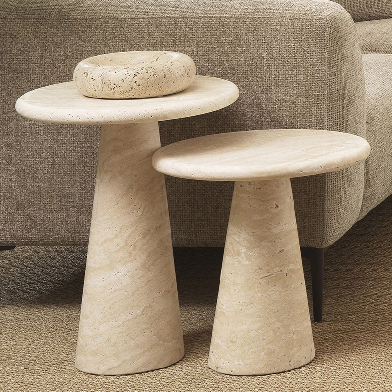 Bàn side table mang vẻ đẹp mộc mạc, sang trọng của đá tự nhiên BC326