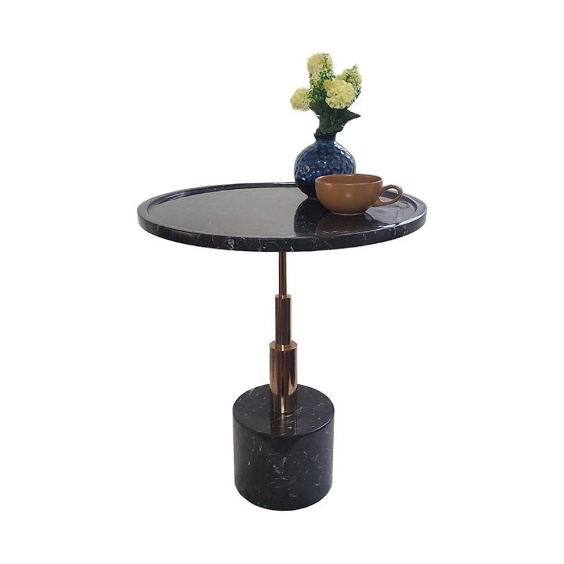 Bàn tab đá trang trí (side table) đế đá nguyên khối hình trụ BC211