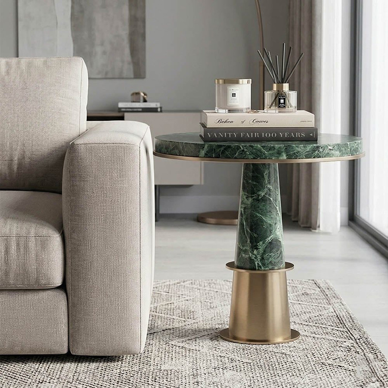 Bàn tab sofa đá Cẩm Thạch thiết kế tinh gọn – tỷ lệ chuẩn luxury BC154