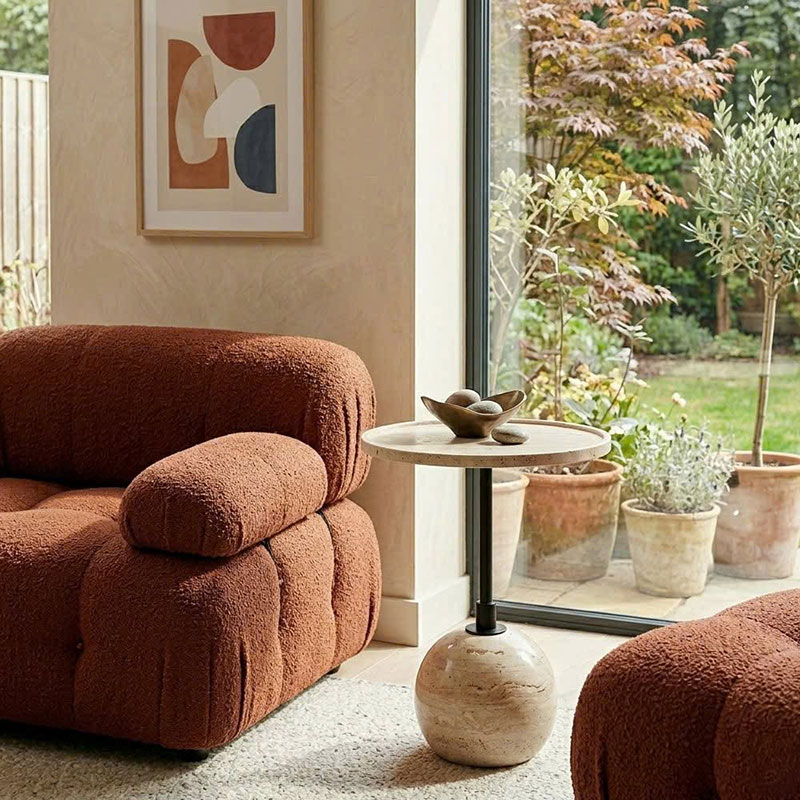 Bàn tab sofa đá Cẩm Thạch tự nhiên thiết kế độc đáo BC618
