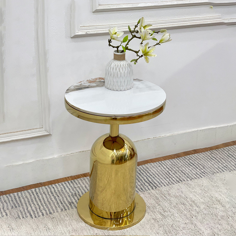 Bàn tab sofa mạ vàng sang trọng, decor phòng khách đẹp BC998