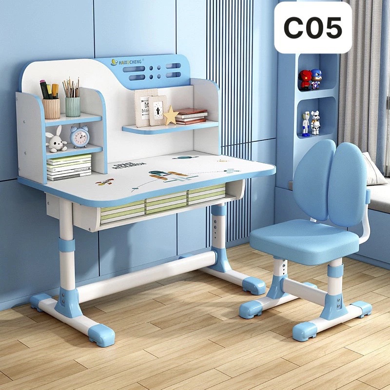 Bàn học sinh cao cấp có giá sách thông minh BH044