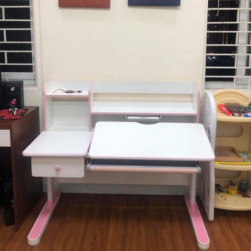 Bàn học thông minh cho bé S02 chỉnh được độ cao có giá đỡ sách và ngăn kéo BH930