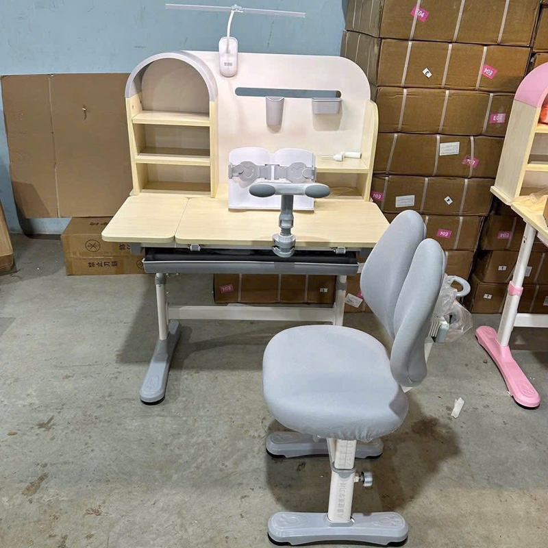 Bộ bàn ghế học sinh F06 sang xịn mịn cho bé, sẵn kho 3 màu Xanh - Hồng - Ghi BH577