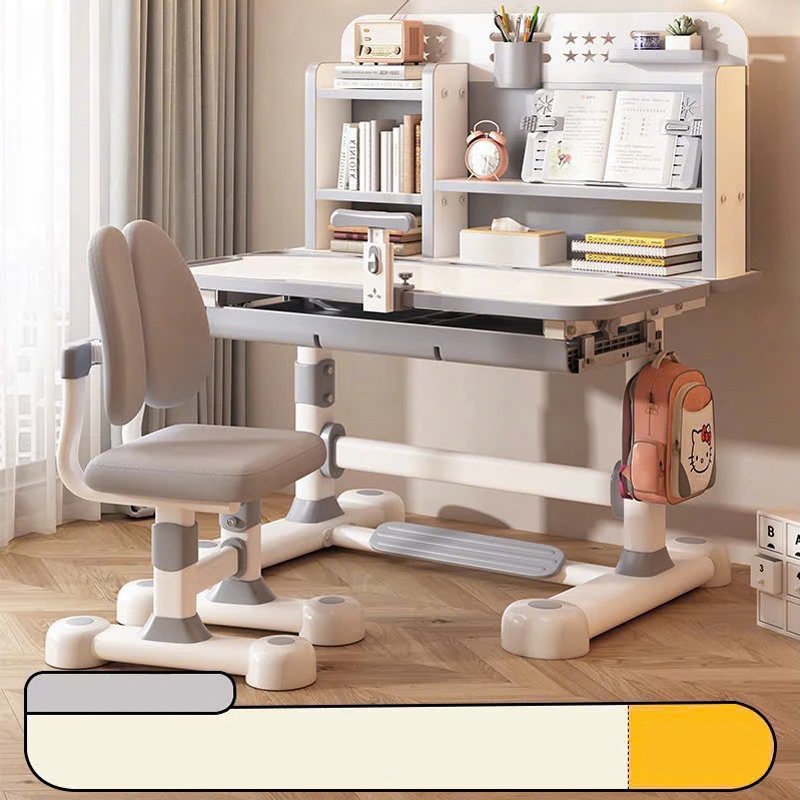 Bộ bàn học giá rẻ C12 điều chỉnh thông minh kèm ngăn kéo và giá sách BH304