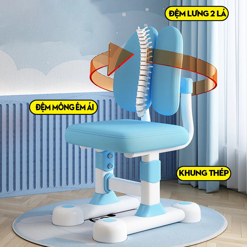 Bộ bàn học giá rẻ C12 điều chỉnh thông minh kèm ngăn kéo và giá sách BH304