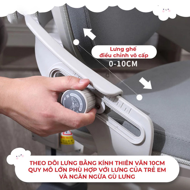 Ghế học sinh đa năng, điều chỉnh linh hoạt, bảo vệ cột sống trẻ em BH426