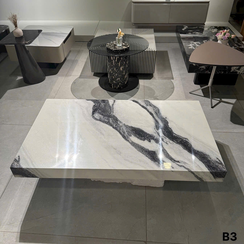 Bàn trà sofa phòng khách đá Cẩm Thạch KT 130cm x 75cm BT279