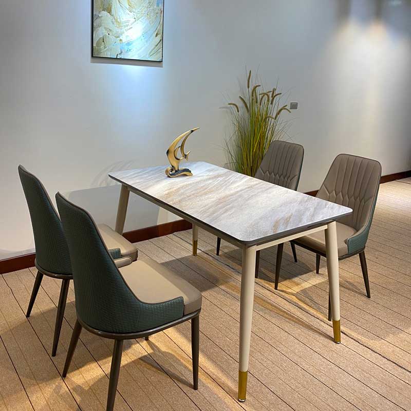 Bộ bàn ăn mặt đá 4 ghế thiết kế hiện đại cho căn hộ BA978
