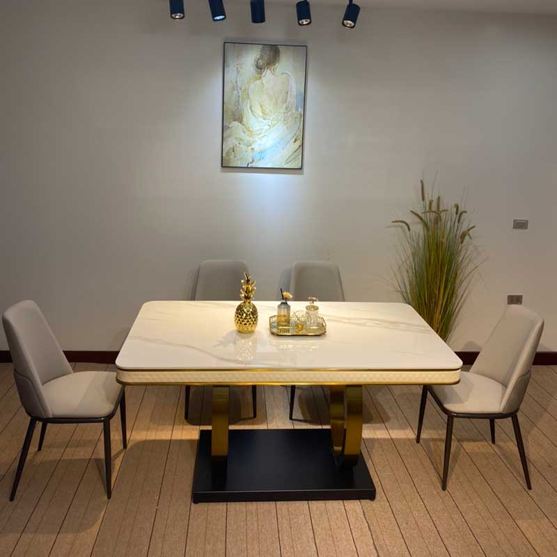 Bộ bàn ăn mặt đá Luxury cho biệt thự nhà phố BA939