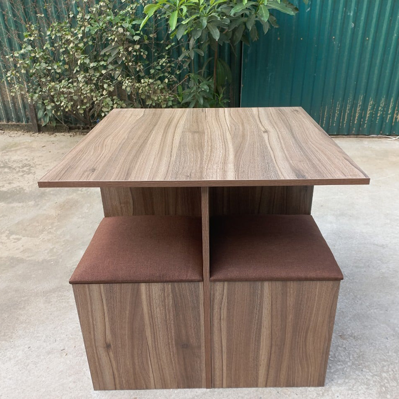 Bộ bàn ghế ăn 4 ghế gỗ công nghiệp xếp gọn giá rẻ BA168