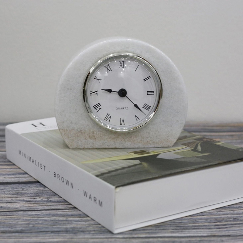 Đồng hồ để bàn đá tự nhiên nguyên khối DC172