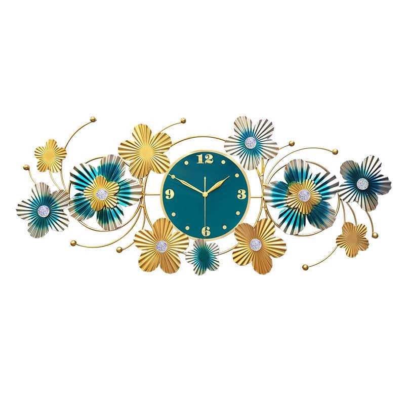 Đồng hồ nghệ thuật mẫu hoa đẹp cho phòng khách DC163