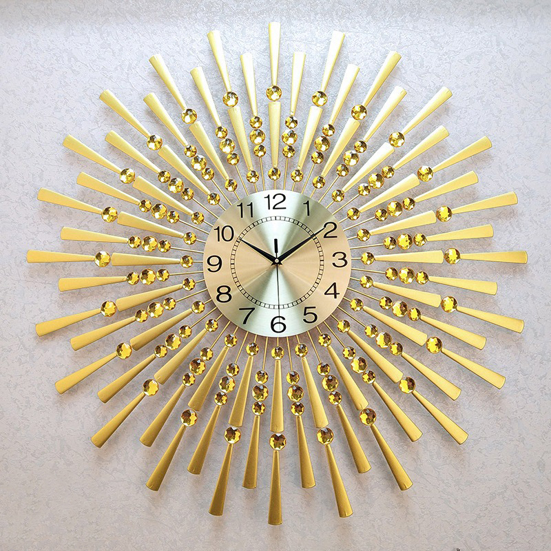 Đồng hồ treo tường Decor mẫu mặt trời vàng DC165