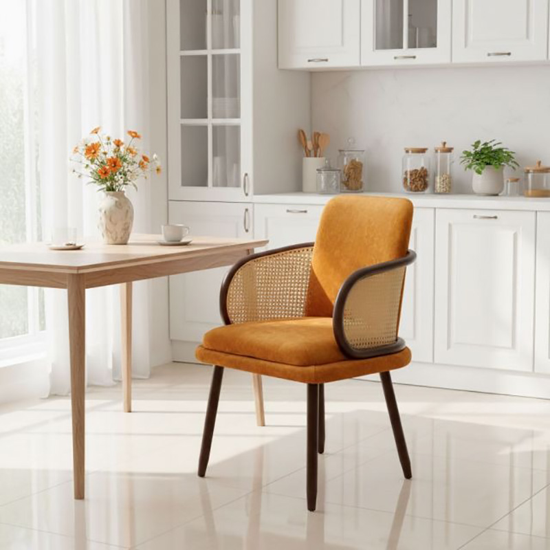 Ghế Blakey gỗ sồi nệm bọc vải nhung GA134