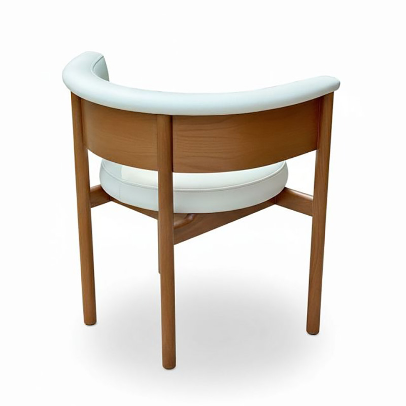 Ghế cafe Karimoku gỗ Ash tự nhiên bọc nệm da GA137