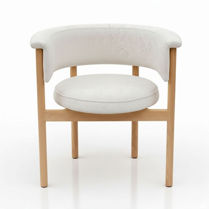 Ghế cafe Karimoku gỗ Ash tự nhiên bọc nệm da GA137