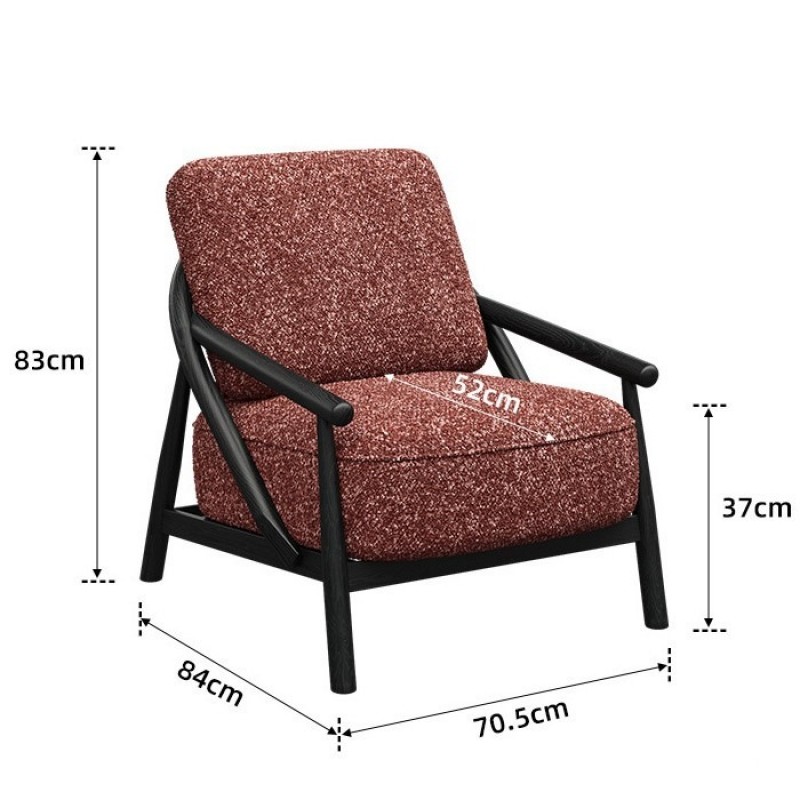 Ghế sofa đơn Earl thư giãn bọc vải Cashmere phong cách cổ điển GG267