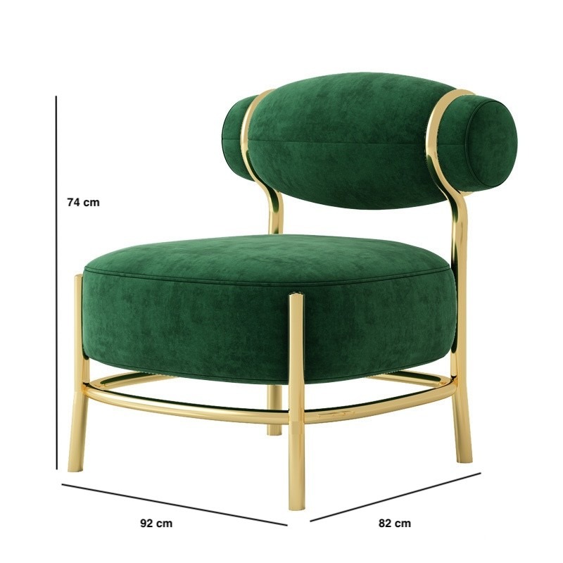 Ghế sofa đơn vải nhung điểm nhấn nội thất sang trọng GG311