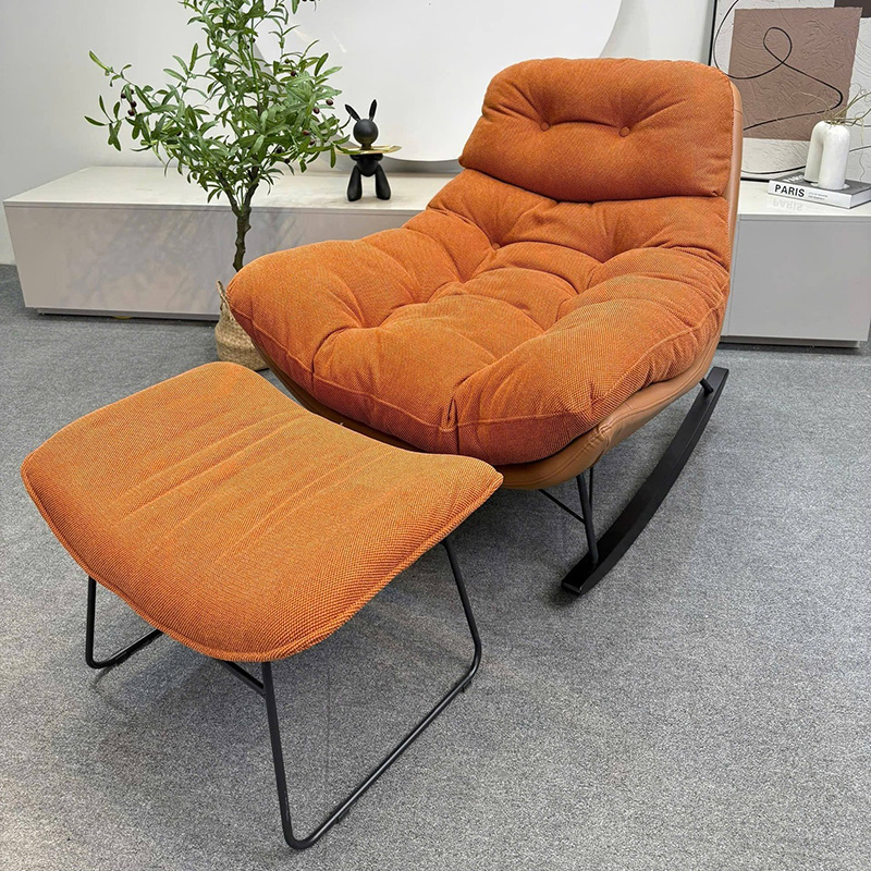 Ghế thư giãn bập bênh kèm đôn gác chân một điểm nhấn đẳng cấp cho ngôi nhà GG313