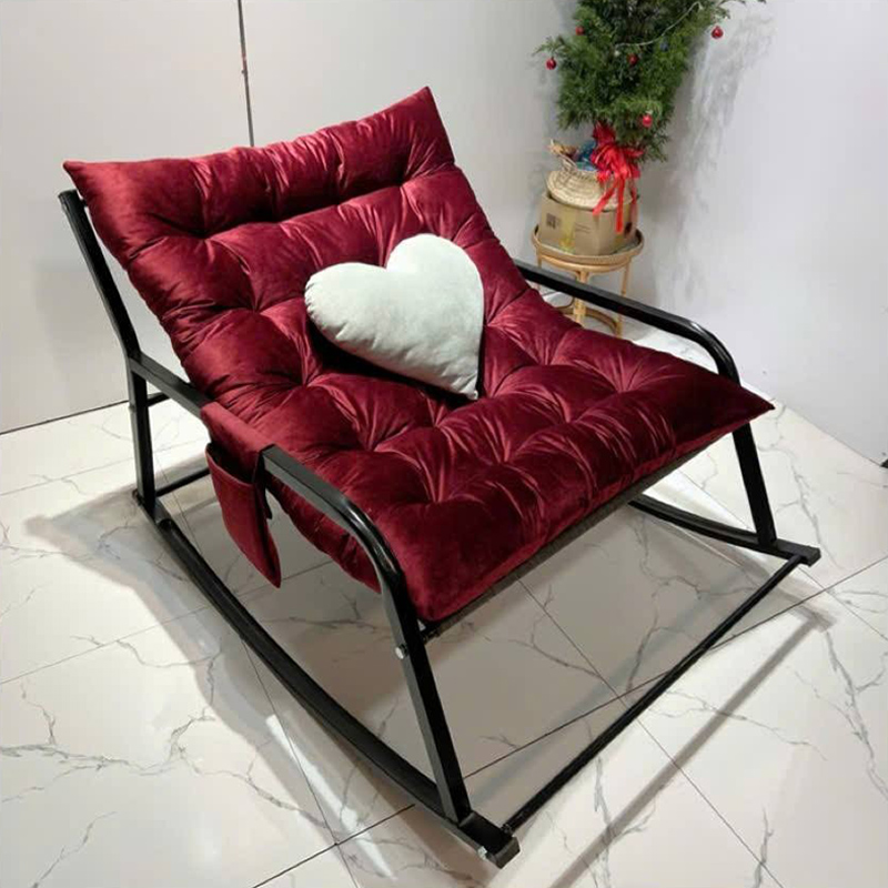 Ghế đôi bập bênh khung sắt đệm nỉ bông cao cấp sẵn 10 màu GG983