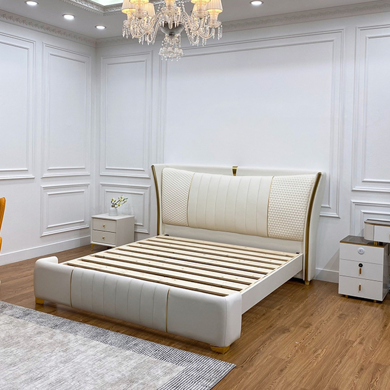 Giường ngủ bọc da thiết kế sang trọng chất liệu cao cấp GN323