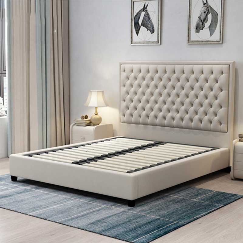 Giường ngủ phong cách Bắc Âu bọc da GN609