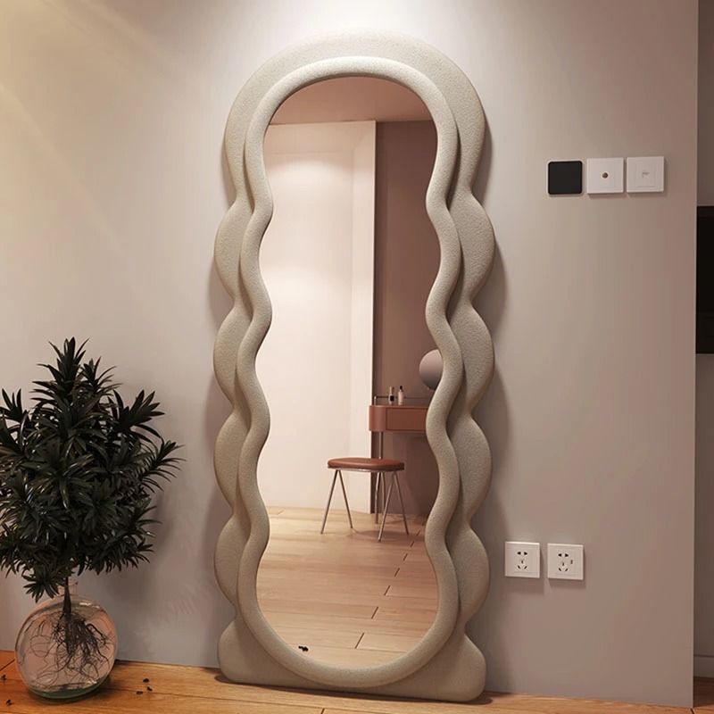 Gương đứng soi toàn thân hình gợn sóng thẩm mỹ cho phòng ngủ MD080