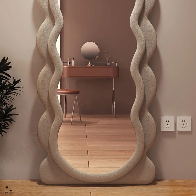 Gương đứng soi toàn thân hình gợn sóng thẩm mỹ cho phòng ngủ MD080