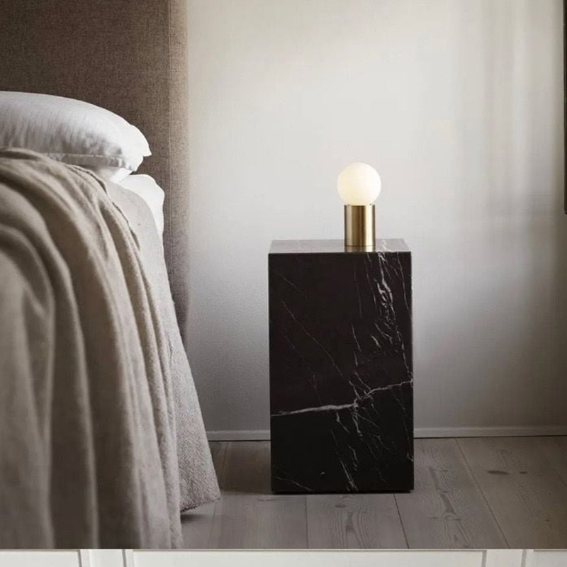 Kệ trang trí đá cẩm thạch đen vân trắng tự nhiên TR293