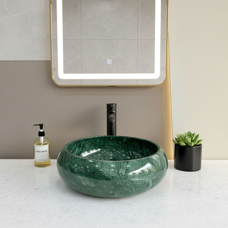Chậu rửa mặt (lavabo) được làm từ 100% đá tự nhiên nguyên khối LA177